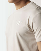 Cool sand men's core muscle fit t-shirt with crew neck and small chest logo