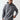 Charcoal marl pullover hoodie with drawstring hood and small chest logo, front view