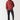 Red ochre pullover hoodie with drawstring hood and front kangaroo pocket