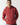 Red ochre pullover hoodie with black logo at chest and drawstring hood