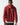 Red ochre pullover hoodie back view with hood and drawstring