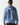 Light blue pullover hoodie with drawstring hood and full back view, long sleeves