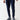 Navy slim-fit joggers, tapered legs with ankle cuffs and two side pockets