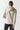 Light beige full-zip hoodie with hood, back view and kangaroo pocket