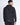 Men's black tech jacket with adjustable hood and full-length back view