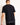 Black crew-neck t-shirt, back view, embroidered '11°' and branded hem strip