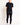 Black crew-neck t-shirt with 3D chest logo and branded hem strip