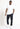 White crew-neck T-shirt with short sleeves and small 3D chest embroidery