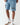 Shadow blue sweat shorts with side logo patch and 'ELEVEn DEGREES' print
