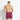 Maroon micro taped swim shorts with elastic waistband, back view.