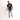 Black crest graphic crew-neck T-shirt with Eleven Degrees logo on the front