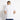 White crew-neck T-shirt with small logo at the back of the neck