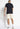 Stone woven cargo shorts, back view with cargo pocket flap