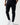Black skinny-fit joggers with elastic ankle cuffs and small side logo