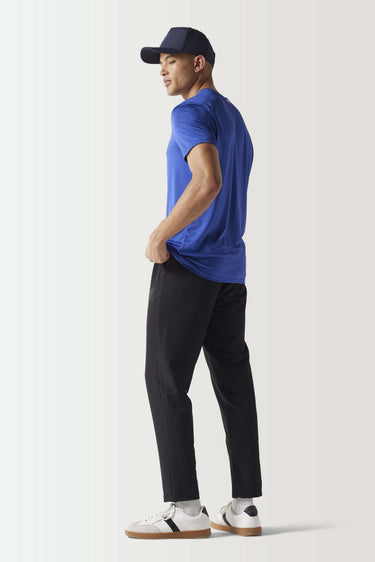 Cobalt space-dye T-shirt short sleeves, crew neck, and 11° chest logo