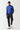 Cobalt space-dye long-sleeve quarter-zip pullover with 11° logo on chest