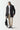Longline puffer jacket in black with attached hood and front zipper