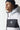 Micro puffer jacket hood with drawstring, black chest panel, 11° logo, full zip