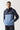 Hooded pullover jacket with 11° logo on chest, navy and light blue blocks