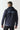 Navy hooded pullover jacket with large '11 DEGREES' print on back