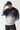 Gradient sweatshirt with crew neck, black to light gray, 11° chest logo