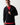 Black full-zip hoodie with hood, front zipper, and ribbed cuffs and hem