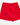 Red junior swim shorts with elastic waistband and small black 11° logo on leg