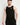 Black sleeveless vest with crew neck and 11° logo, front close-up on model