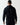 Black pullover hoodie, back view with full hood and kangaroo pocket, 11° logo