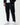Men's black slim joggers with side logo and tapered ankle cuffs