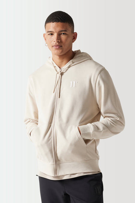 Core Full Zip Hoodie - Cool Sand