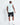 Black sweat shorts shown from back, knee-length with side pockets