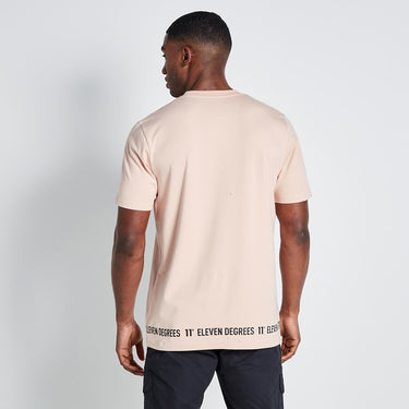 Hem Print T-Shirt - Putty Pink