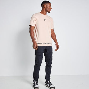 Hem Print T-Shirt - Putty Pink