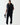 Black regular-fit joggers with 11° logo and tapered legs with elastic cuffs