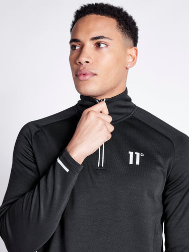 Oxygen Quarter Zip Top - Black