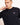 Black crew-neck t-shirt close-up of 3D embroidered '11°' logo