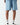 Shadow blue sweat shorts, plain back with straight hem