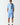 Light blue sweat shorts with black ELEVEN side logo tape and elastic waistband