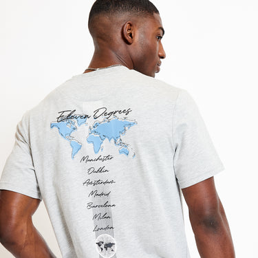 City Map Graphic T-Shirt - Grey Marl