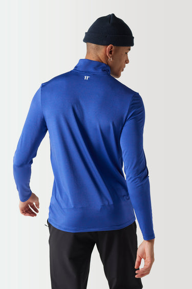 Space Dye Long Sleeve Quarter Zip - Cobalt