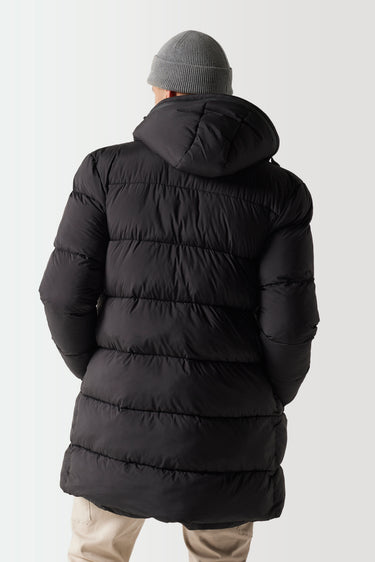 Longline Puffer Jacket - Black