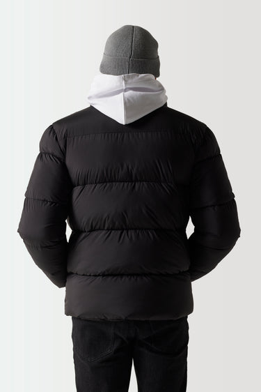 Panel Puffer Jacket - Black