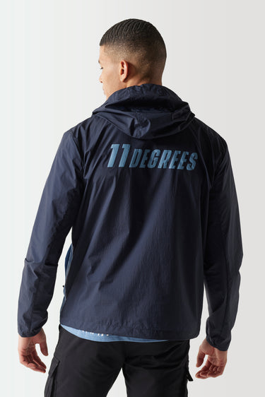 Colour Block Overhead Jacket - Navy / Elemental Blue
