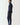 Navy full-zip sweat top with light blue chest panel and stand collar