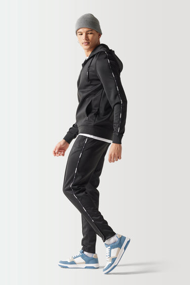 Microtape Full Zip Hoodie - Black
