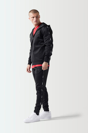 Microtape Full Zip Hoodie - Black