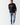Black crew sweatshirt with chest graphic