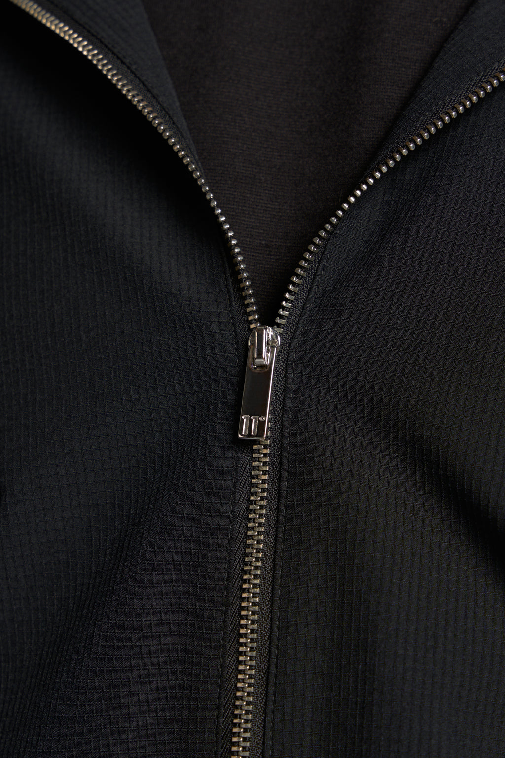 Woven Hooded Track Jacket - Black