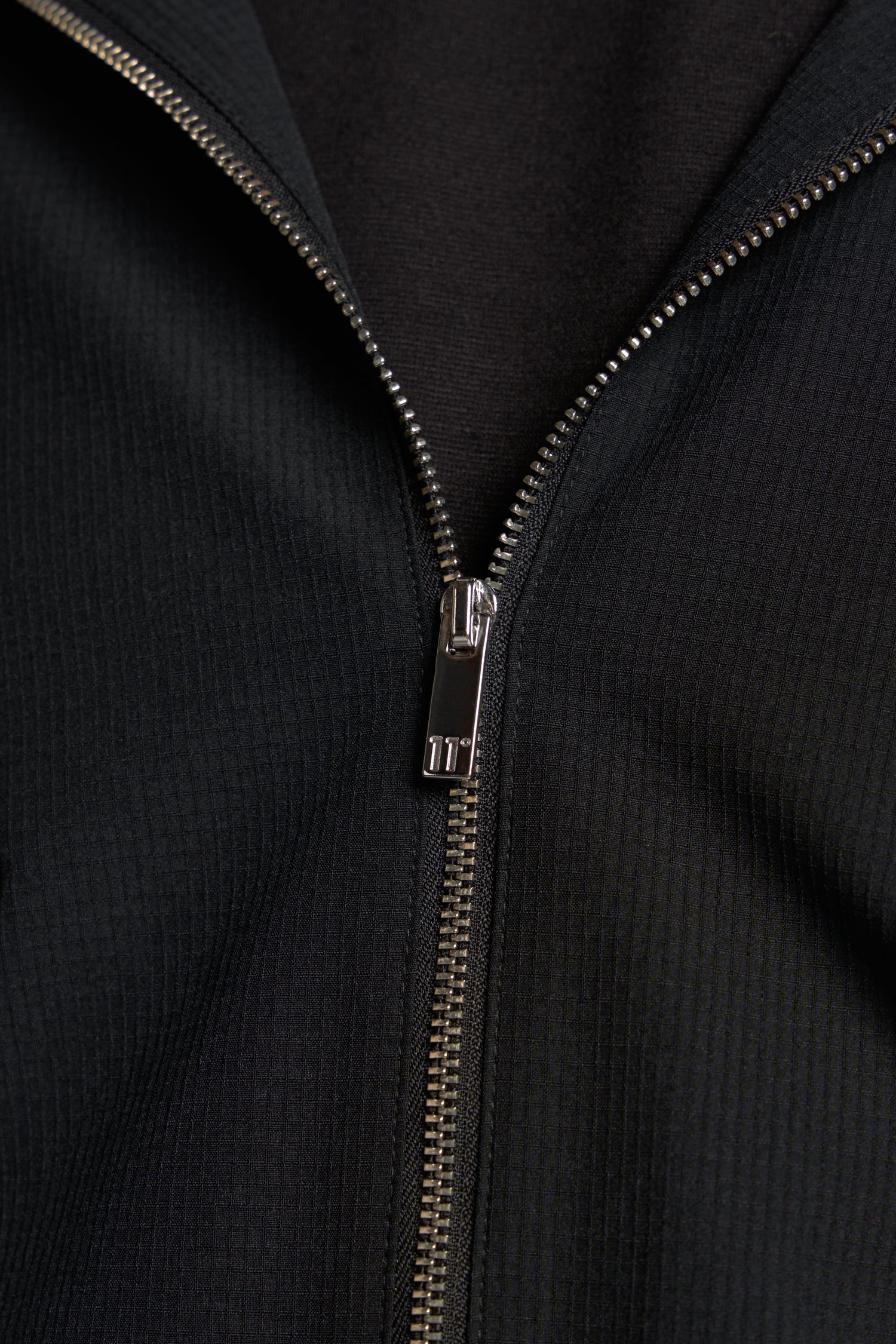 Woven Hooded Track Jacket - Black